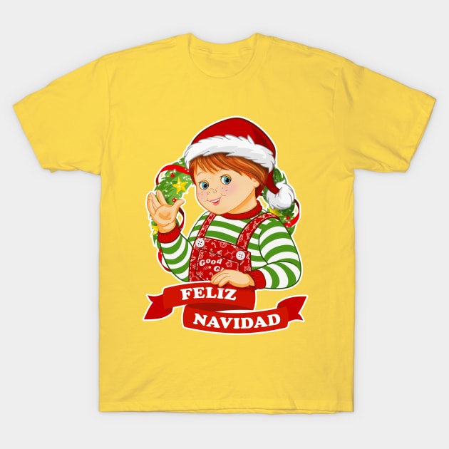 Child's Play - Feliz Navidad - Chucky T-Shirt by Ryans_ArtPlace